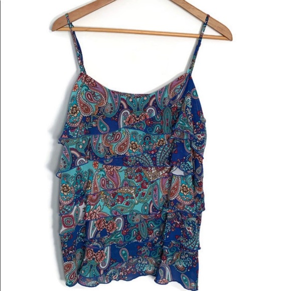 Nicole by Nicole Miller Tops - Nicole by Nicole Miller Paisley Tiered Top